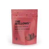 Mallow Hearts - Skumfiduser med hvid chokolade og hindbær 90 g   